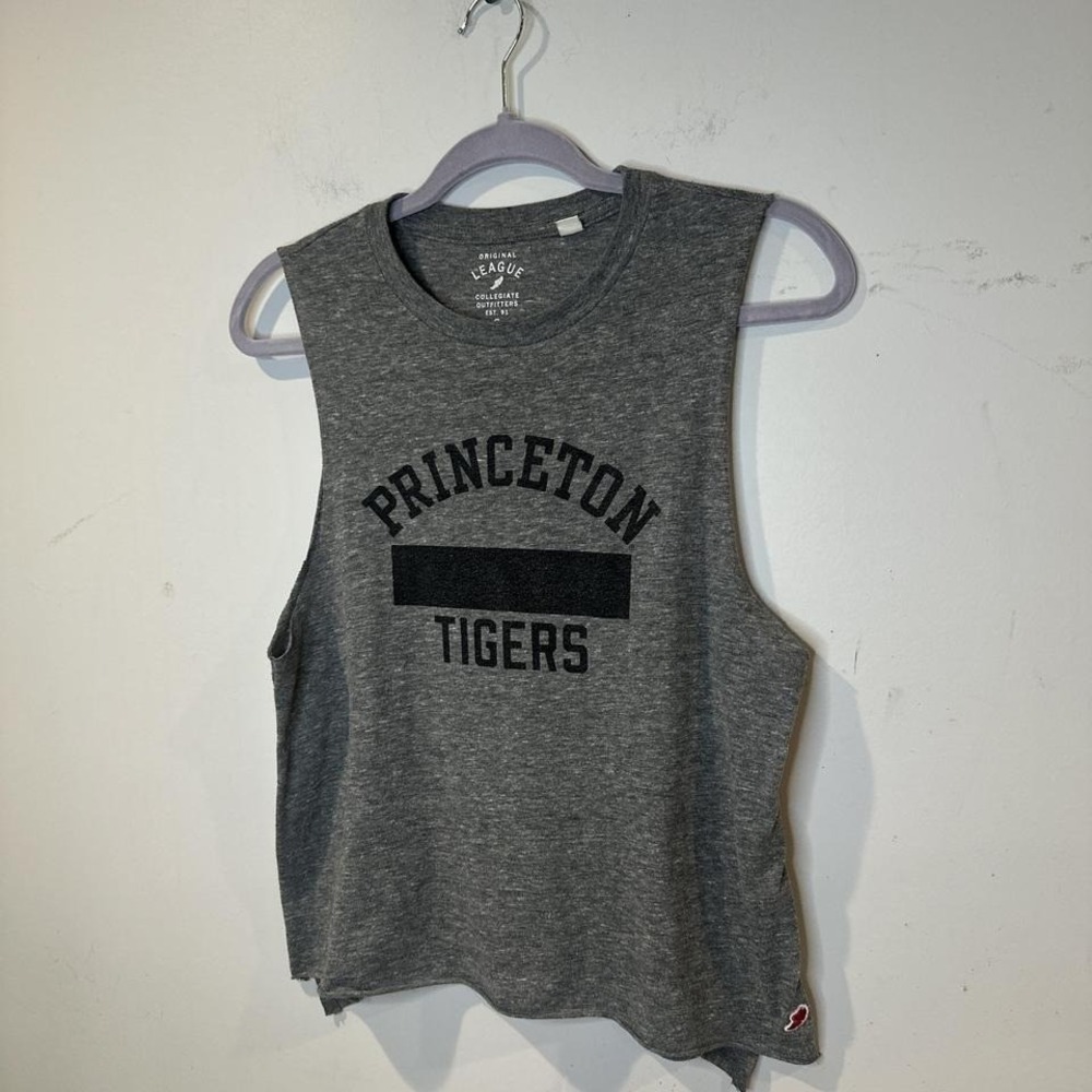 Princeton Tigers Upcycled‎ gray tank top SMALL Preppy Indiesleaze